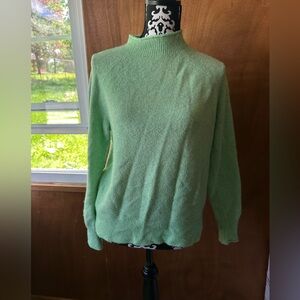 J. Crew RE-IMAGINED Mint Green Rolled neck Sweater Wool ALpaca Blend
